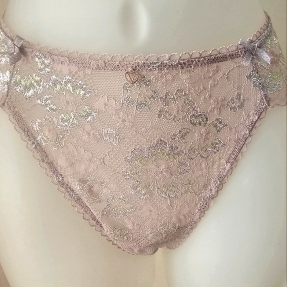 Victoria's Secret Pink and Silver Lace.